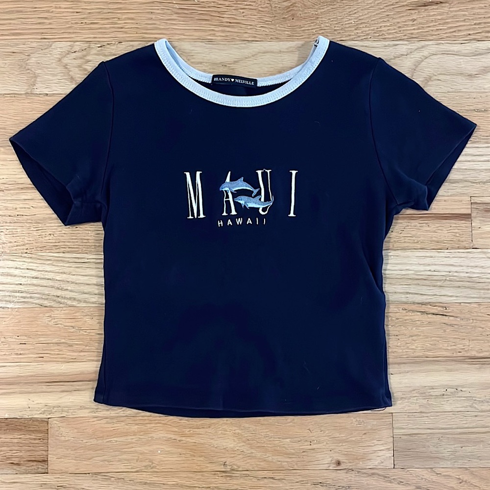 super cute navy crop top from brandy melville